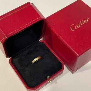 Authentic 18k Yellow Gold Cartier Love Wedding Band Size 52